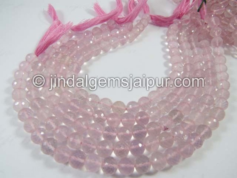 Rose Quartz Faceted Round Beads